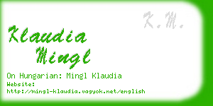 klaudia mingl business card